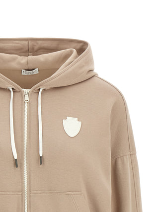Brunello Cucinelli Beige Cotton Hoodie