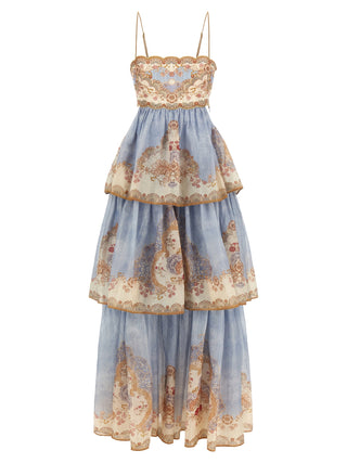 Zimmermann Blue Cotton Long Dress