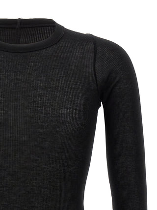 Rick Owens Black Viscose T-Shirt