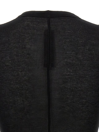 Rick Owens Black Viscose T-Shirt