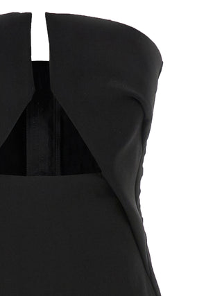 Rick Owens Black Wool Long Dress