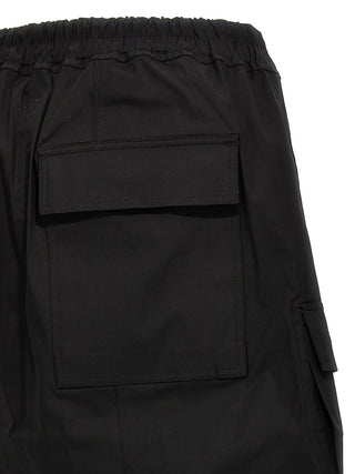 Rick Owens Black Cotton Bermuda Shorts