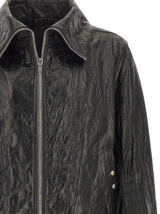 Rick Owens Black Lamb Leather Leather Jacket