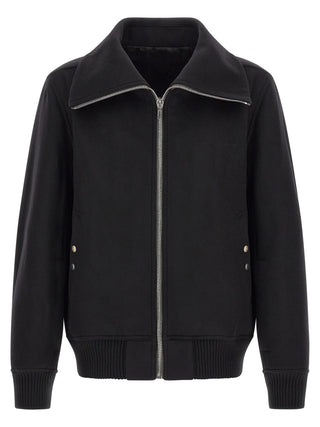 Rick Owens Black Virgin Wool Bomber