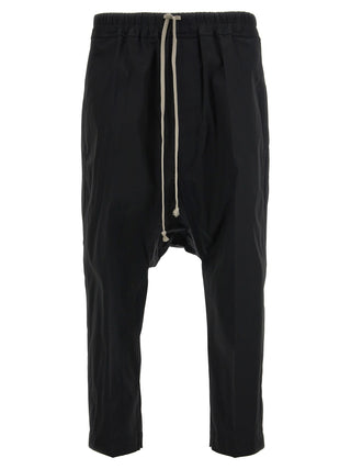 Rick Owens Black Cotton Casual Pants