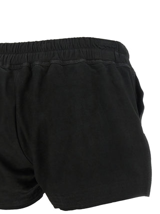 Rick Owens Black Lamb Leather Bermuda Shorts