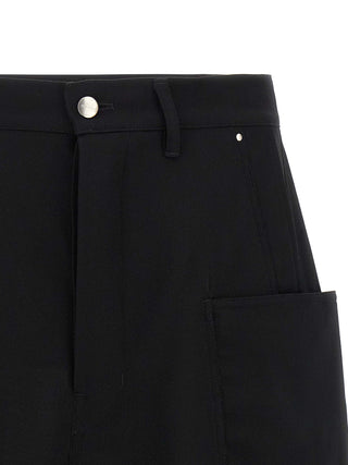Rick Owens Black Wool Bermuda Shorts