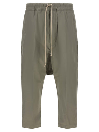 Rick Owens Gray Cotton Cropped Pants