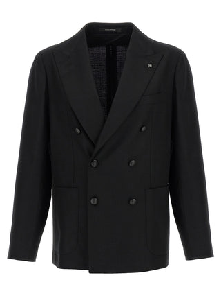 Tagliatore Black Virgin Wool Blazer