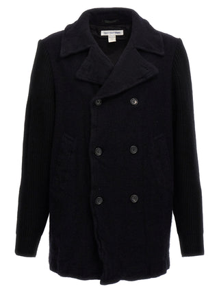Comme Des Garçons Blue Wool Coat