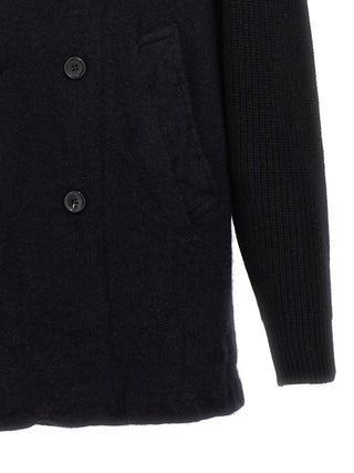 Comme Des Garçons Blue Wool Coat