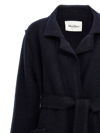 Max Mara Blue Wool Coat