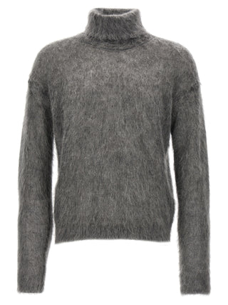 Saint Laurent Gray Wool Cardigan