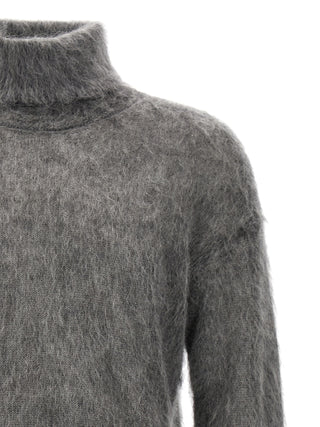 Saint Laurent Gray Wool Cardigan