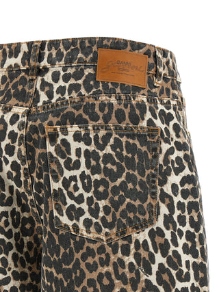 Ganni Brown Organic Cotton Cropped Jeans
