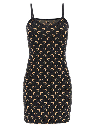 Marine Serre Black Polyamide Short Dress