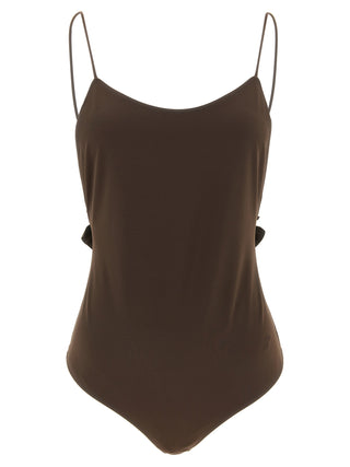Jacquemus Brown Polyamide One-Piece Swimsuit