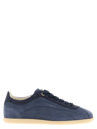 Brunello Cucinelli Blue Calfskin Low Top Sneakers