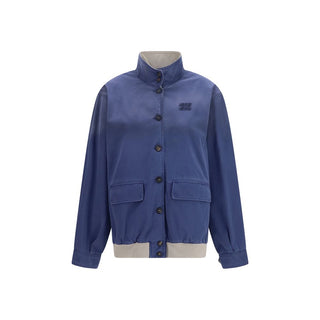 Miu Miu Blue Cotton Bomber