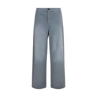 Miu Miu Gray Cotton Casual Pants