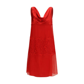 Ferragamo Silk Dress with Drape Detail
