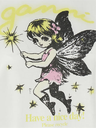 Ganni Fairy Logo Organic Cotton T-Shirt