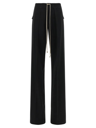 Rick Owens Black Viscose Casual Pants