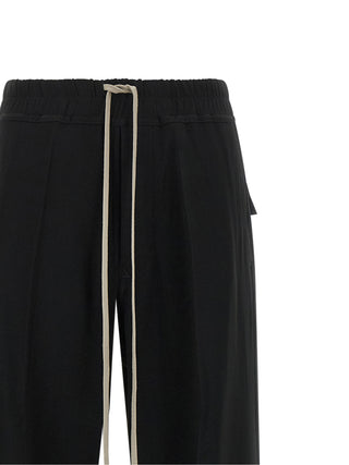 Rick Owens Black Viscose Casual Pants