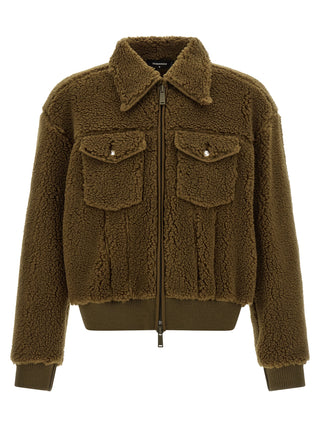 Dsquared² Brown Polyester Full-Length Jacket