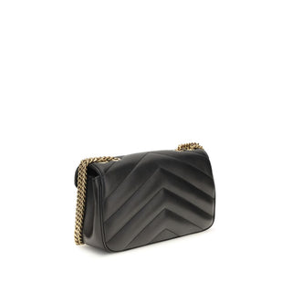 Saint Laurent Black Lamb Shoulder Bag