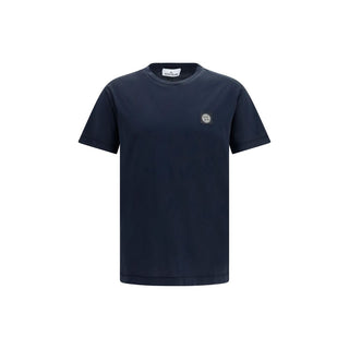 Stone Island Blue Cotton T-Shirt