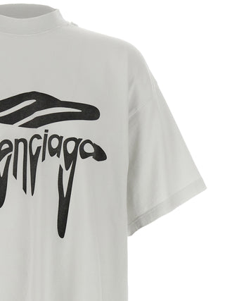 Balenciaga White Cotton T-Shirt