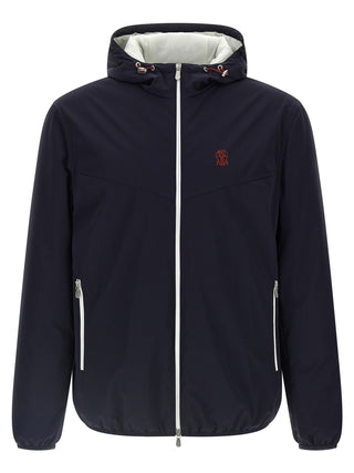 Brunello Cucinelli Blue Polyamide Shell Jacket