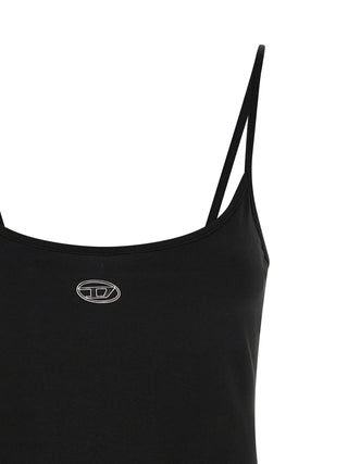 Diesel Black Cotton Short Dress