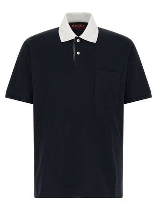 Gucci Blue Cotton Polo Shirt
