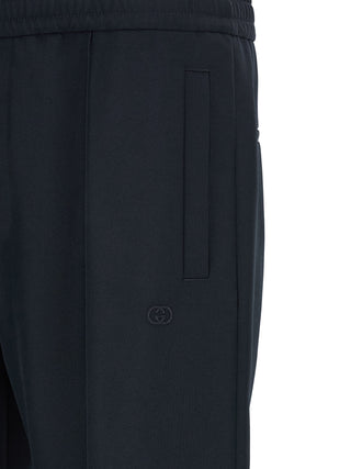 Gucci Blue Polyester Casual Pants