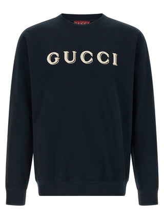 Gucci Blue Cotton Sweatshirt