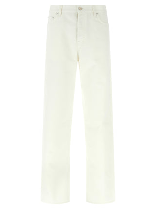 Gucci White Cotton Straight-Leg Jeans