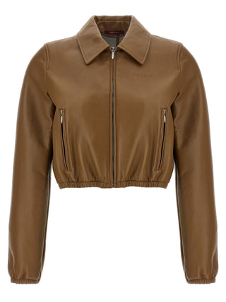 Gucci Beige Lamb Leather Jacket