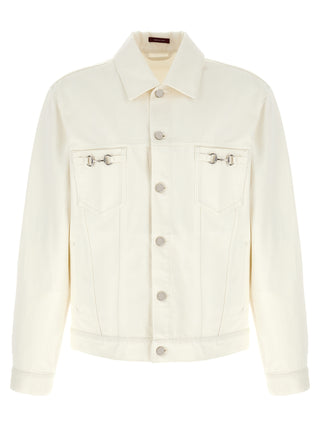 Gucci White Cotton Denim Jacket