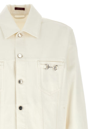 Gucci White Cotton Denim Jacket
