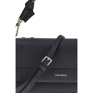 Coccinelle Black Calf Leather Shoulder Bag