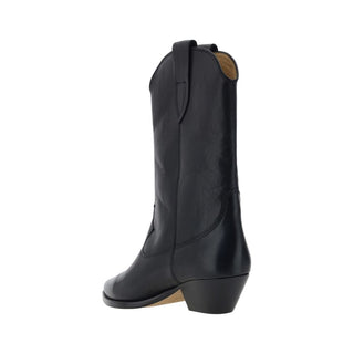 Isabel Marant Black Calf Leather Ankle Boots