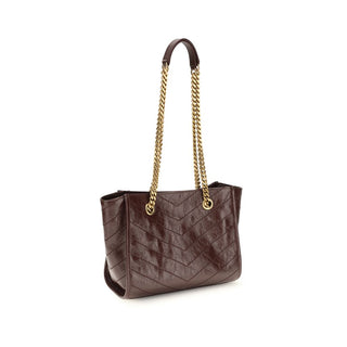 Saint Laurent Brown Calf Leather Shoulder Bag