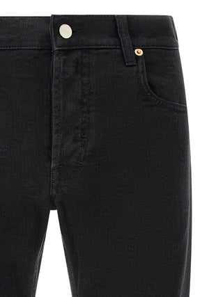 Gucci Black Cotton Straight-Leg Jeans