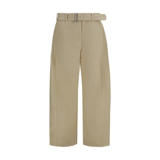 Magda Butrym Beige Cotton Casual Pants
