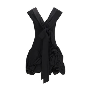 Magda Butrym Black Cotton Cocktail Dress