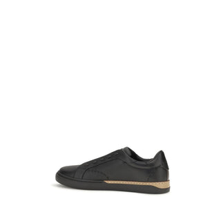 Fendi Black Calf Leather Sneakers