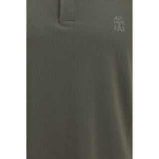 Brunello Cucinelli Bicolor Cotton Polo Shirt