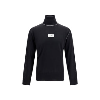 MM6 Black Wool Oves Aries Turtleneck